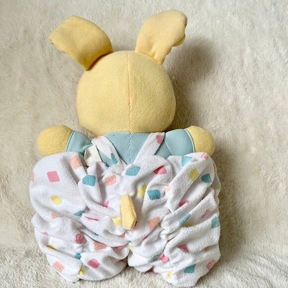 Amtoy Baggie Bunnie Vintage 1987 Plush Pastel Satin Lovey Bunny Stuffed Toy - Picture 4 of 8